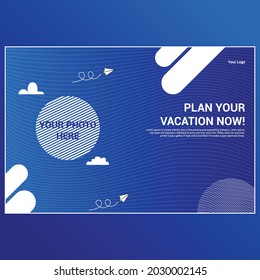Fondo abstracto del vector azul de viaje