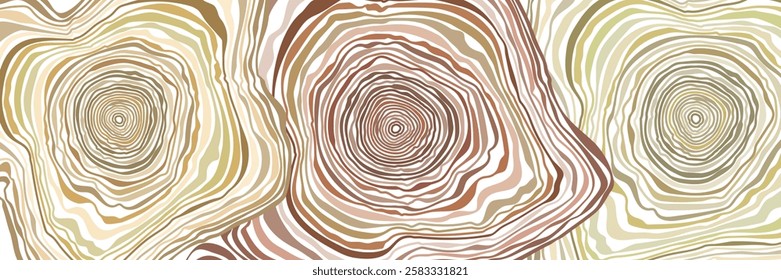 Abstract background with tree rings - hand drawn vector illustration.