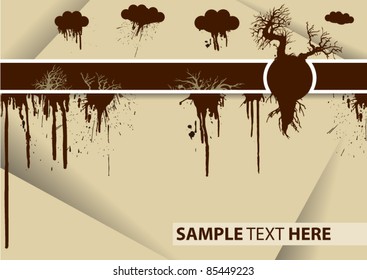 Abstract background of tree with roots