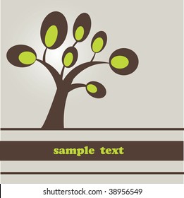 Abstract background with tree for your design. Vector Illustration.