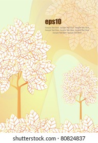 abstract background with trees