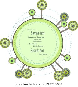 Abstract background with trees for your design. Vector Illustration.