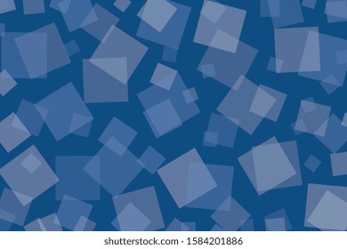 abstract background in trendy classic blue color with simple geometric square shapes