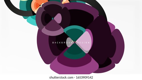 Abstract background, trendy color circles geometrical composition. Vector Illustration For Wallpaper, Banner, Background, Card, Book Illustration, landing page