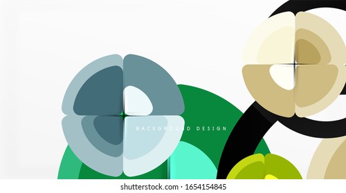 Abstract background, trendy color circles geometrical composition. Vector Illustration For Wallpaper, Banner, Background, Card, Book Illustration, landing page