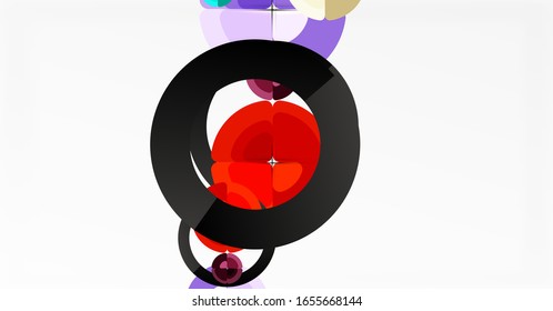 Abstract background, trendy color circles geometrical composition. Vector Illustration For Wallpaper, Banner, Background, Card, Book Illustration, landing page