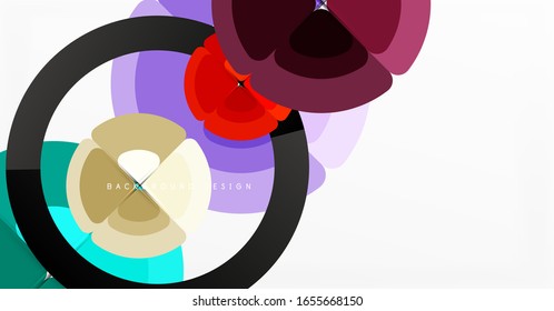 Fondo abstracto, composición geométrica de color a la moda. Ilustración vectorial para papel tapiz, pancarta, fondo, tarjeta, ilustración del libro, página de inicio