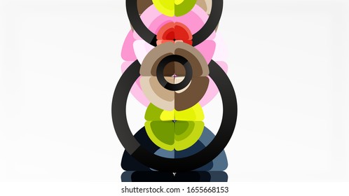 Fondo abstracto, composición geométrica de color a la moda. Ilustración vectorial para papel tapiz, pancarta, fondo, tarjeta, ilustración del libro, página de inicio