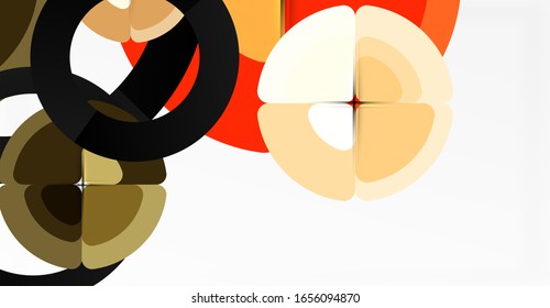 Abstract background, trendy color circles geometrical composition. Vector Illustration For Wallpaper, Banner, Background, Card, Book Illustration, landing page