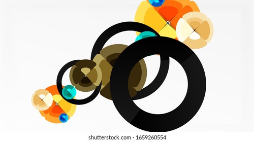 Fondo abstracto, composición geométrica de color a la moda. Ilustración vectorial para papel tapiz, pancarta, fondo, tarjeta, ilustración del libro, página de inicio
