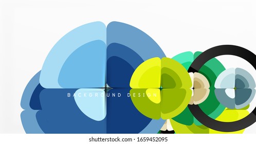 Abstract background, trendy color circles geometrical composition. Vector Illustration For Wallpaper, Banner, Background, Card, Book Illustration, landing page