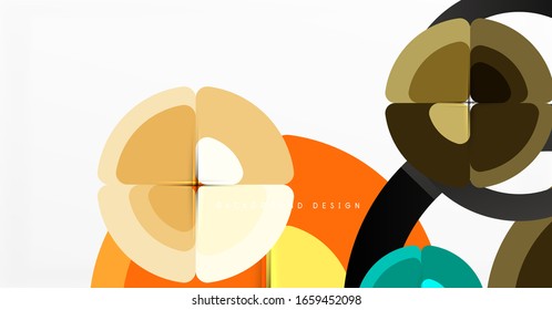 Fondo abstracto, composición geométrica de color a la moda. Ilustración vectorial para papel tapiz, pancarta, fondo, tarjeta, ilustración del libro, página de inicio