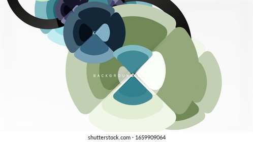 Abstract background, trendy color circles geometrical composition. Vector Illustration For Wallpaper, Banner, Background, Card, Book Illustration, landing page
