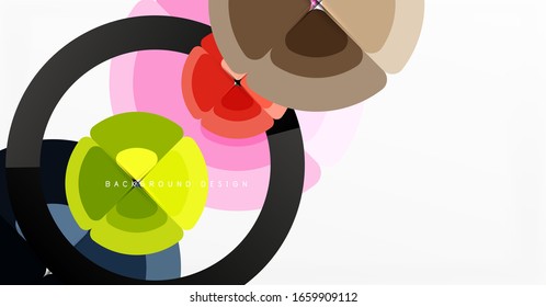 Fondo abstracto, composición geométrica de color a la moda. Ilustración vectorial para papel tapiz, pancarta, fondo, tarjeta, ilustración del libro, página de inicio