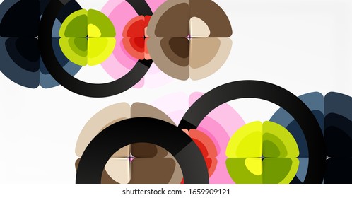 Fondo abstracto, composición geométrica de color a la moda. Ilustración vectorial para papel tapiz, pancarta, fondo, tarjeta, ilustración del libro, página de inicio
