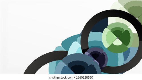 Abstract background, trendy color circles geometrical composition. Vector Illustration For Wallpaper, Banner, Background, Card, Book Illustration, landing page