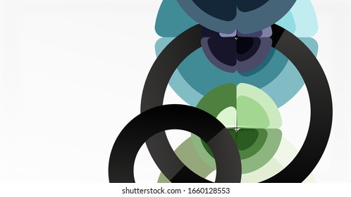 Abstract background, trendy color circles geometrical composition. Vector Illustration For Wallpaper, Banner, Background, Card, Book Illustration, landing page