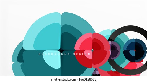Fondo abstracto, composición geométrica de color a la moda. Ilustración vectorial para papel tapiz, pancarta, fondo, tarjeta, ilustración del libro, página de inicio