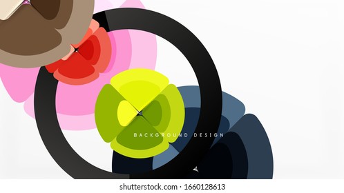 Fondo abstracto, composición geométrica de color a la moda. Ilustración vectorial para papel tapiz, pancarta, fondo, tarjeta, ilustración del libro, página de inicio