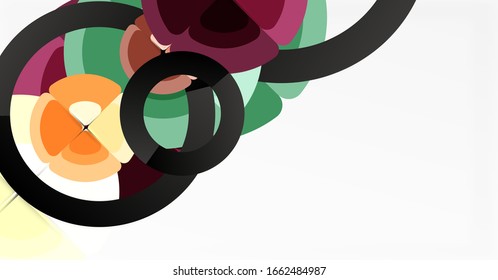 Fondo abstracto, composición geométrica de color a la moda. Ilustración vectorial para papel tapiz, pancarta, fondo, tarjeta, ilustración del libro, página de inicio