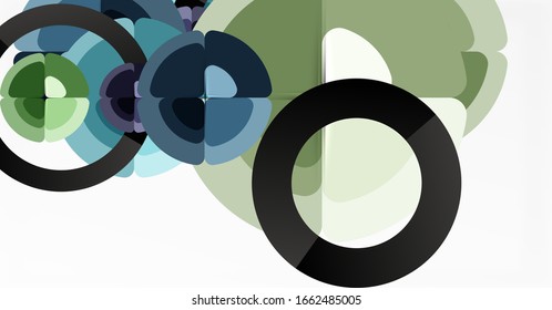 Abstract background, trendy color circles geometrical composition. Vector Illustration For Wallpaper, Banner, Background, Card, Book Illustration, landing page