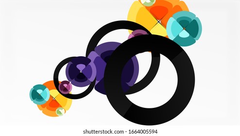 Fondo abstracto, composición geométrica de color a la moda. Ilustración vectorial para papel tapiz, pancarta, fondo, tarjeta, ilustración del libro, página de inicio