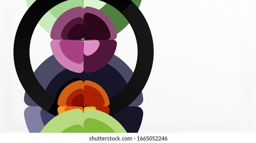 Abstract background, trendy color circles geometrical composition. Vector Illustration For Wallpaper, Banner, Background, Card, Book Illustration, landing page