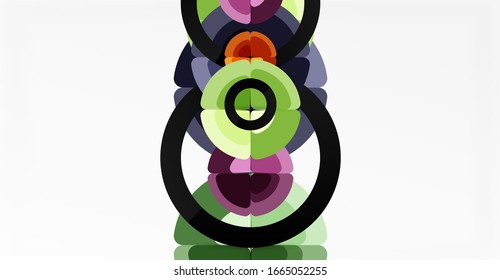 Fondo abstracto, composición geométrica de color a la moda. Ilustración vectorial para papel tapiz, pancarta, fondo, tarjeta, ilustración del libro, página de inicio