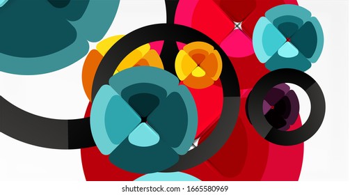 Fondo abstracto, composición geométrica de color a la moda. Ilustración vectorial para papel tapiz, pancarta, fondo, tarjeta, ilustración del libro, página de inicio