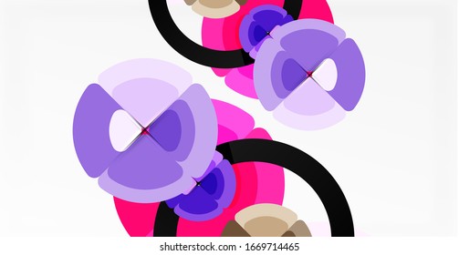 Fondo abstracto, composición geométrica de color a la moda. Ilustración vectorial para papel tapiz, pancarta, fondo, tarjeta, ilustración del libro, página de inicio