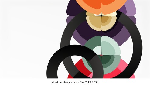 Fondo abstracto, composición geométrica de color a la moda. Ilustración vectorial para papel tapiz, pancarta, fondo, tarjeta, ilustración del libro, página de inicio