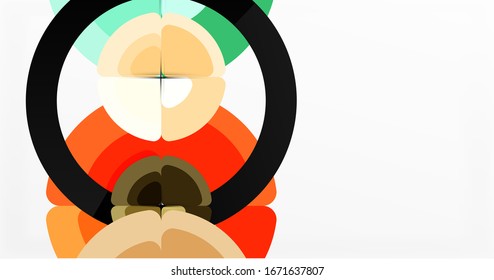 Abstract background, trendy color circles geometrical composition. Vector Illustration For Wallpaper, Banner, Background, Card, Book Illustration, landing page