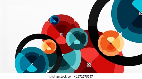 Fondo abstracto, composición geométrica de color a la moda. Ilustración vectorial para papel tapiz, pancarta, fondo, tarjeta, ilustración del libro, página de inicio