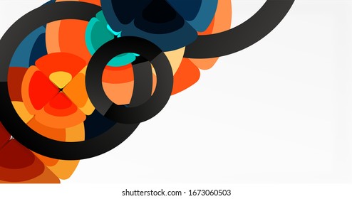 Fondo abstracto, composición geométrica de color a la moda. Ilustración vectorial para papel tapiz, pancarta, fondo, tarjeta, ilustración del libro, página de inicio