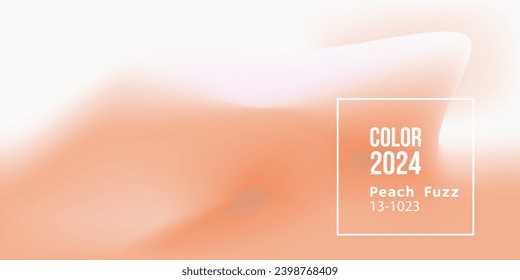 Abstract background in trendy color of the year 2024 Peach Fuzz