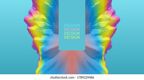 Abstrakter Hintergrund mit trendigen Farbverläufen. 3D-Vektorgrafik für Werbung, Marketing oder Präsentation.