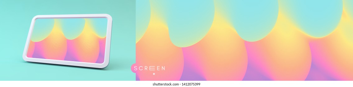 Abstract background with trendy gradients. Vector illustration for mobile phone cover and screen.