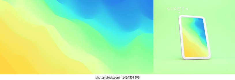 Abstract background with trendy gradients. Vector illustration for mobile phone cover and screen.
