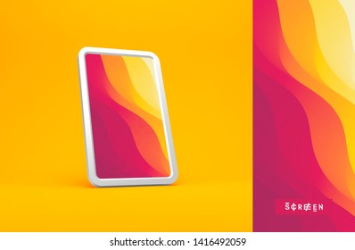 Abstract background with trendy gradients. Vector illustration for mobile phone cover and screen.