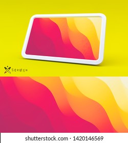 Abstract background with trendy gradients. Vector illustration for mobile phone cover and screen.