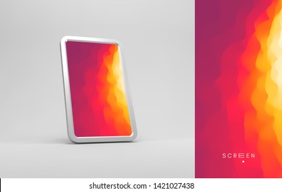 Abstract background with trendy gradients. Vector illustration for mobile phone cover and screen.