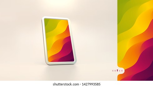 Abstract background with trendy gradients. Vector illustration for mobile phone cover and screen.