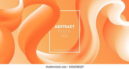 Abstract background, trendy layout, template. Fluid elements in motion. Bright wavy shapes, flow banner, brochure, web page.