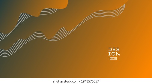 Antecedentes abstractos. Forma líquida de moda con composición de línea ondulada. Gradiente líquido moderno Eps 10 vector