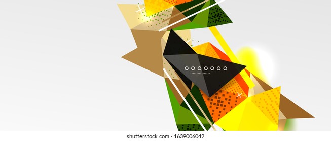 Abstract background - trendy low poly triangle shapes polygonal pattern, geometric dynamic composition with copyspace. Vector Illustration For Wallpaper, Banner, Background, Card, Book Illustration