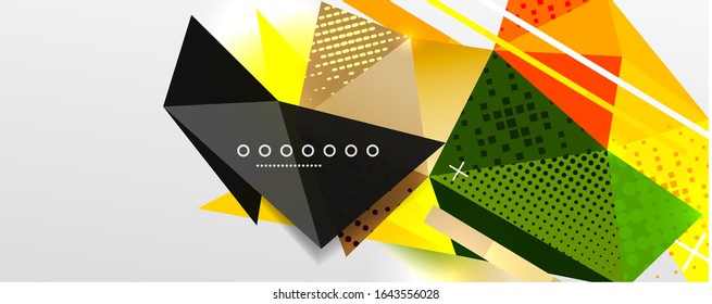 Fondo abstracto - triángulo moderno de polos bajo forma formas de patrón poligonal, composición dinámica geométrica con copyspace. Ilustración De Vector Para Papel De Fondo De Pantalla, Banner, Fondo, Tarjeta E Ilustración De Libros