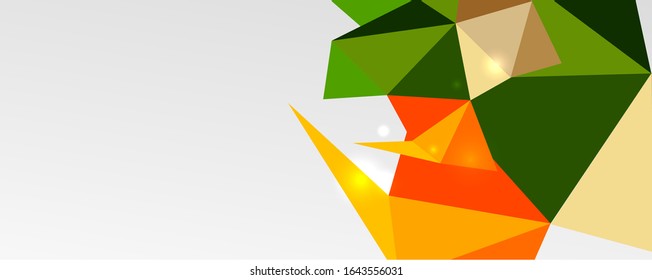 Abstract background - trendy low poly triangle shapes polygonal pattern, geometric dynamic composition with copyspace. Vector Illustration For Wallpaper, Banner, Background, Card, Book Illustration