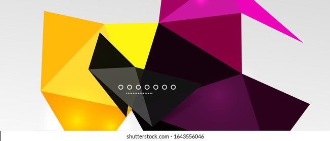 Fondo abstracto - triángulo moderno de polos bajo forma formas de patrón poligonal, composición dinámica geométrica con copyspace. Ilustración De Vector Para Papel De Fondo De Pantalla, Banner, Fondo, Tarjeta E Ilustración De Libros
