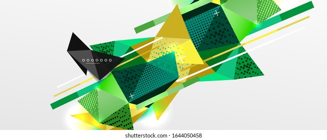 Fondo abstracto - triángulo moderno de polos bajo forma formas de patrón poligonal, composición dinámica geométrica con copyspace. Ilustración De Vector Para Papel De Fondo De Pantalla, Banner, Fondo, Tarjeta E Ilustración De Libros
