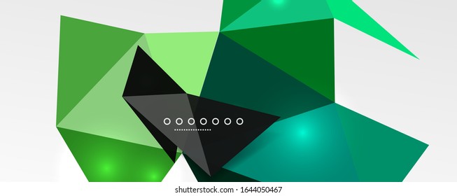 Abstract background - trendy low poly triangle shapes polygonal pattern, geometric dynamic composition with copyspace. Vector Illustration For Wallpaper, Banner, Background, Card, Book Illustration